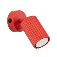 Wandspot schwenkbar Aluminium Rot GU10 H:16 cm Schalter