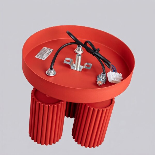Deckenstrahler verstellbar Aluminium Rot GU10 Ø19,5 cm