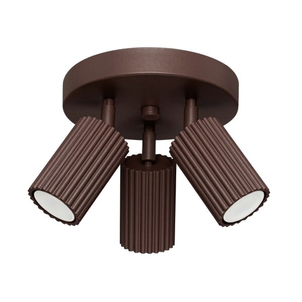 Deckenstrahler verstellbar Braun GU10 Ø19,5 cm rund