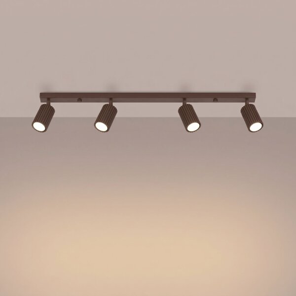 Deckenstrahler schwenkbar Aluminium Braun GU10 L:81 cm