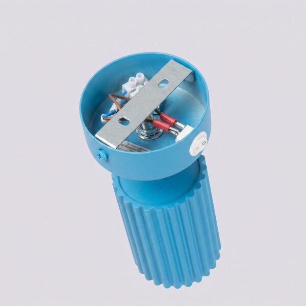 Wandlampe mit Schalter schwenkbar Hellblau GU10 H:16 cm