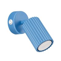 Wandlampe mit Schalter schwenkbar Hellblau GU10 H:16 cm