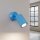 Wandlampe mit Schalter schwenkbar Hellblau GU10 H:16 cm