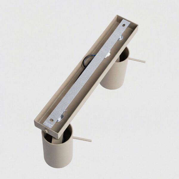 Deckenspot flexibel 2-flammig Stahl Taupe GU10 L:30 cm
