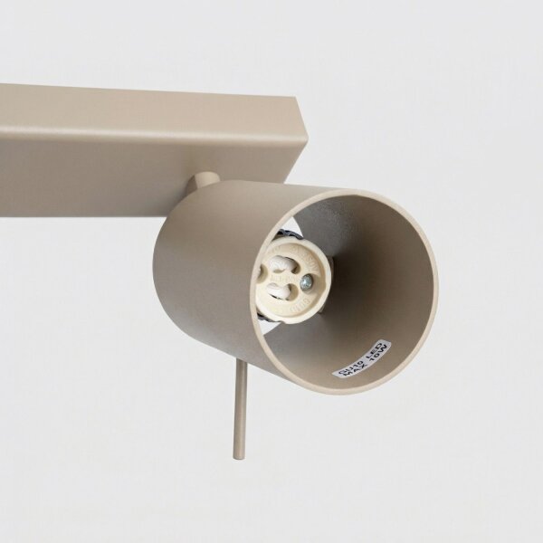 Deckenspot flexibel 2-flammig Stahl Taupe GU10 L:30 cm