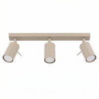 Deckenstrahler 3-flammig Stahl Taupe GU10 L:45 cm