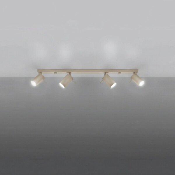 Deckenlampe verstellbar 4-flammig Stahl GU10 L:80 cm