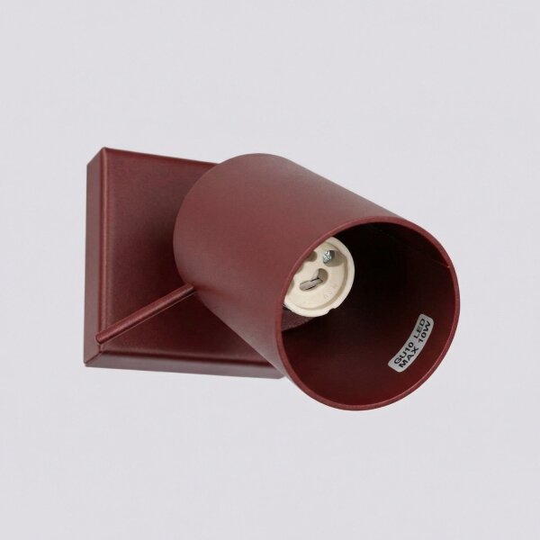 Wandspot flexibel Stahl Burgund GU10 B:8 cm blendarm