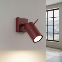 Wandspot flexibel Stahl Burgund GU10 B:8 cm blendarm