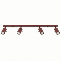 Deckenstrahler flexibel 4-flammig Stahl GU10 L:80 cm