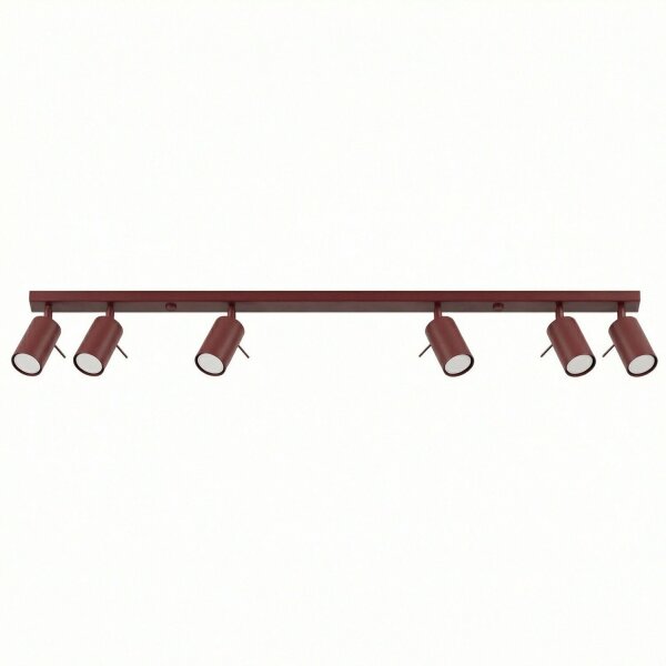 Deckenspot flexibel 6-flammig Burgund GU10 L:118 cm