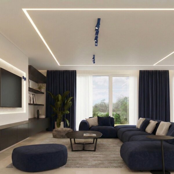 Deckenspot flexibel Ultramarin GU10 2-flammig L:30 cm