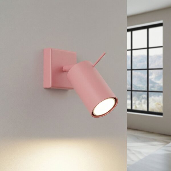 Wandspot verstellbar Stahl Rosa GU10 B:8 cm blendarm