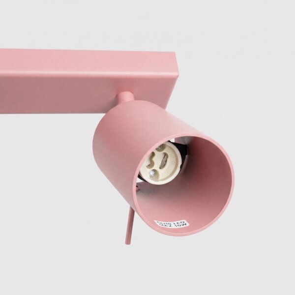 Deckenstrahler 3-flammig Stahl Rosa GU10 L:45 cm