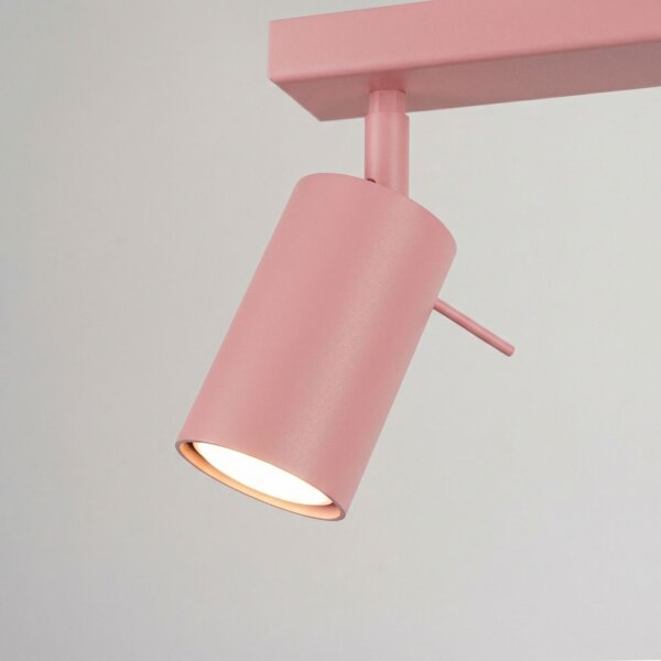 Deckenstrahler 3-flammig Stahl Rosa GU10 L:45 cm