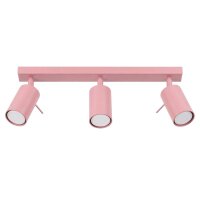 Deckenstrahler 3-flammig Stahl Rosa GU10 L:45 cm