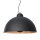 Pendellampe rund Ø55cm Retro Schwarz Silber