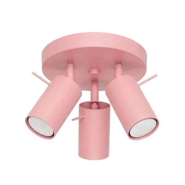 Deckenspot schwenkbar Stahl Rosa GU10 L:25,7 cm modern
