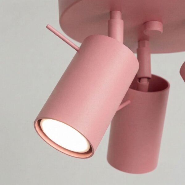 Deckenspot schwenkbar Stahl Rosa GU10 L:25,7 cm modern