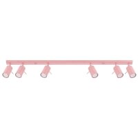 Deckenstrahler 6-flammig Stahl Rosa GU10 L:118 cm