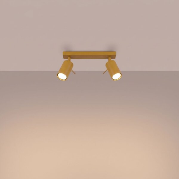 Deckenspot schwenkbar Stahl 2-flammig GU10 L:30 cm
