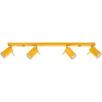 Deckenstrahler verstellbar 4-flammig Gelb GU10 L:80 cm
