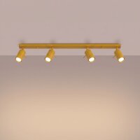 Deckenstrahler verstellbar 4-flammig Gelb GU10 L:80 cm