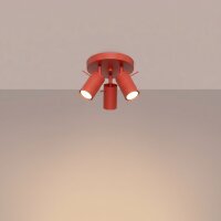 Deckenstrahler flexibel Stahl Rot GU10 L:25,7 cm