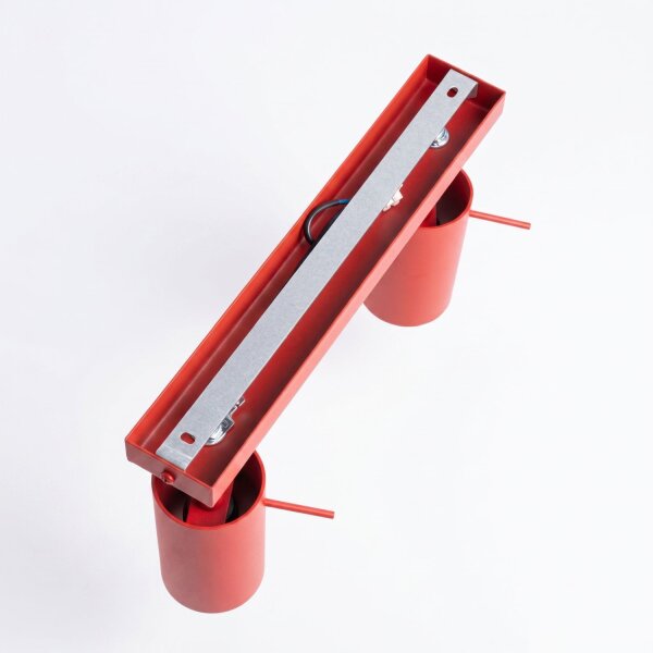 Deckenspot flexibel 4-flammig Stahl Rot GU10 L:80 cm