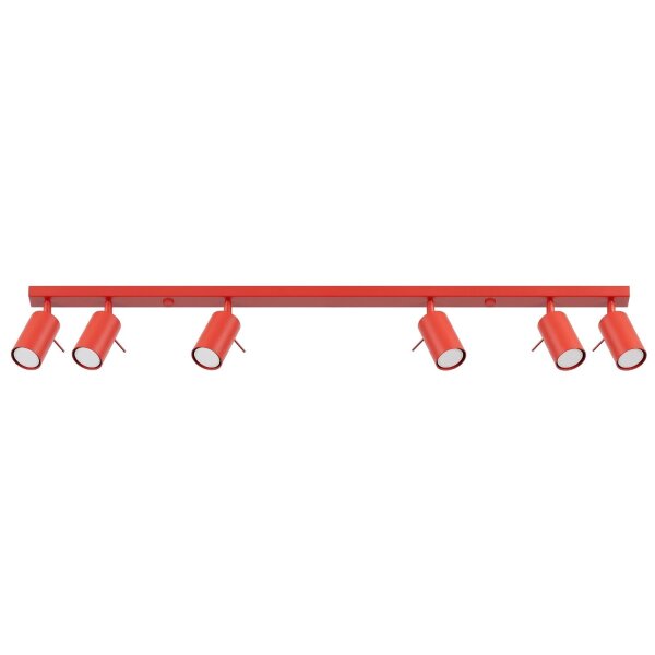 Deckenspot 6-flammig schwenkbar Stahl GU10 L:118 cm