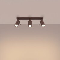 Deckenstrahler flexibel 3-flammig Stahl GU10 L:45 cm