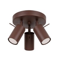 Deckenspot schwenkbar Stahl Braun GU10 L:25,7 cm rund