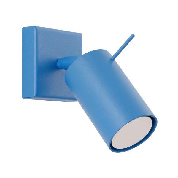 Wandspot verstellbar Stahl Hellblau GU10 B:8 cm