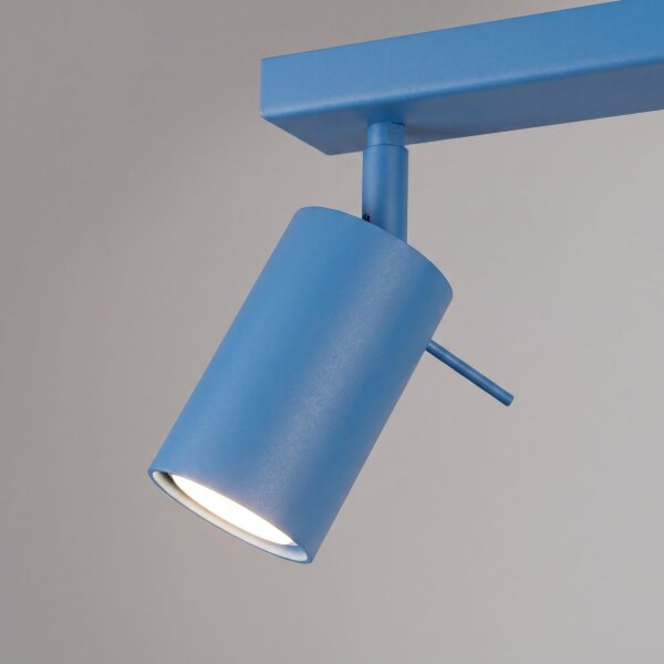 Deckenlampe schwenkbar 4-flammig Hellblau GU10 L:80 cm