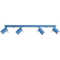 Deckenlampe schwenkbar 4-flammig Hellblau GU10 L:80 cm