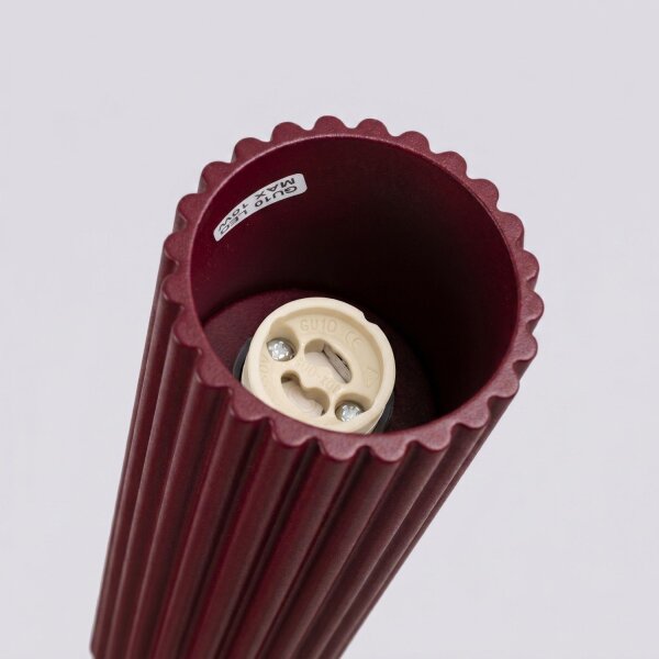 Aufbaustrahler Aluminium Burgund GU10 Ø6,5 cm