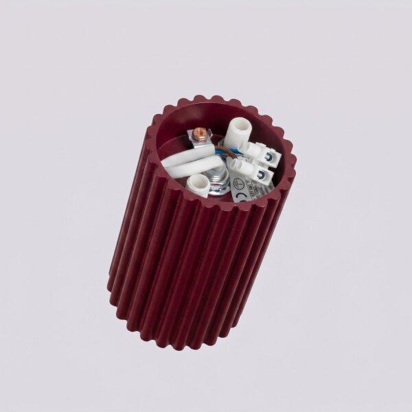 Aufbaustrahler Aluminium Burgund GU10 Ø6,5 cm