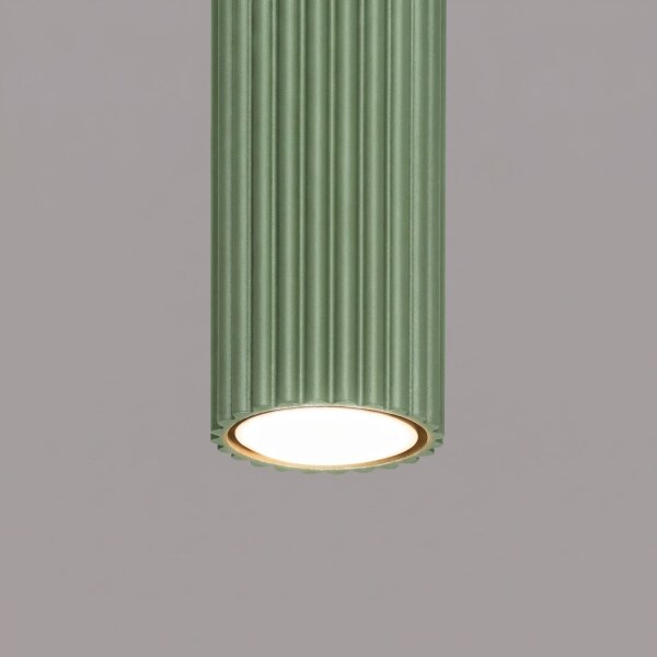 Aufbauspot Aluminium Salbei GU10 Ø6,5 cm blendarm