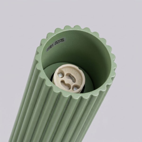 Aufbauspot Aluminium Salbei GU10 Ø6,5 cm blendarm