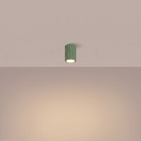 Aufbauspot Aluminium Salbei GU10 Ø6,5 cm blendarm