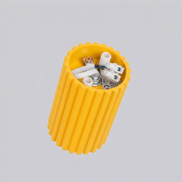 Aufbaustrahler Aluminium Gelb GU10 Ø6,5 cm blendarm