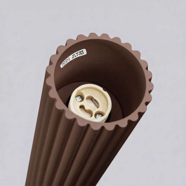 Aufbaustrahler Aluminium Braun GU10 Ø6,5 cm blendarm