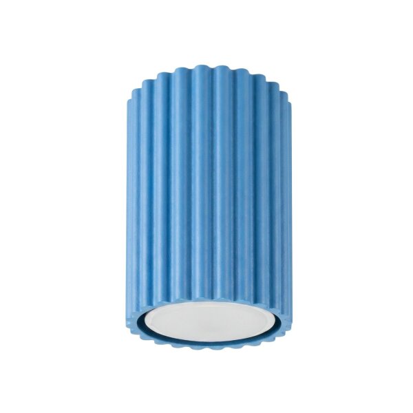 Aufbauspot Aluminium Hellblau GU10 Ø6,5 cm modern