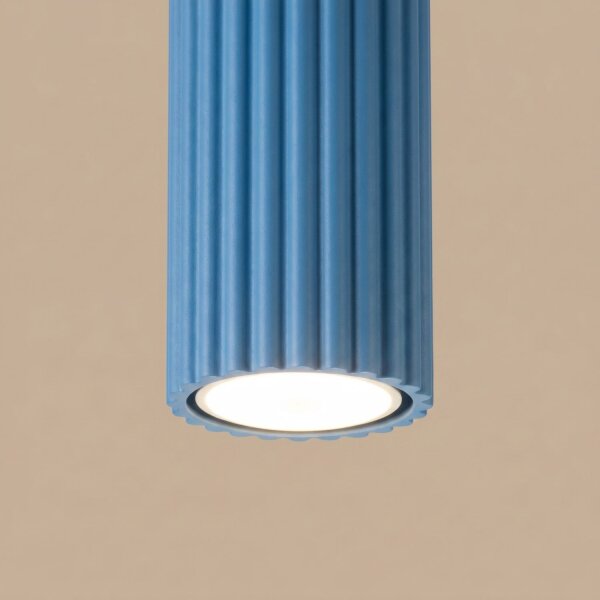 Aufbauspot Aluminium Hellblau GU10 Ø6,5 cm modern