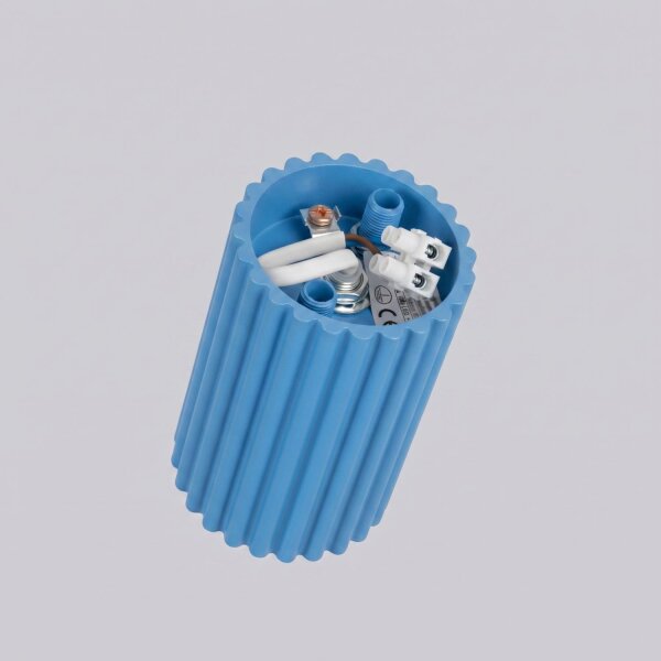Aufbauspot Aluminium Hellblau GU10 Ø6,5 cm modern
