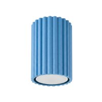 Aufbauspot Aluminium Hellblau GU10 Ø6,5 cm modern