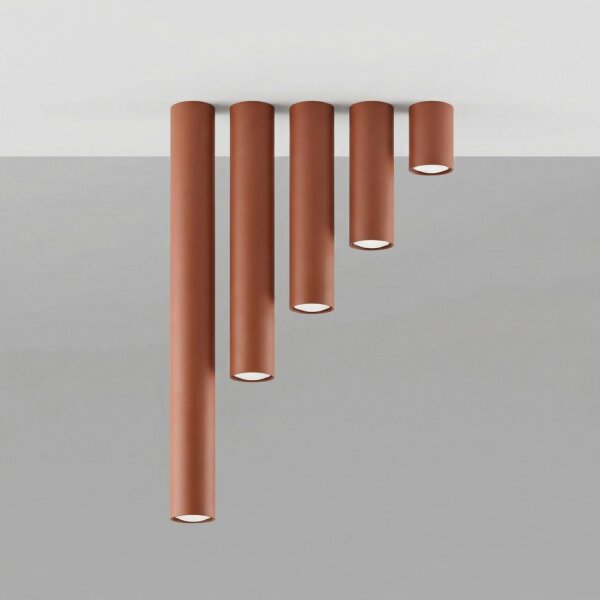 Aufbaustrahler Stahl Ocker GU10 Ø6 cm modern rund