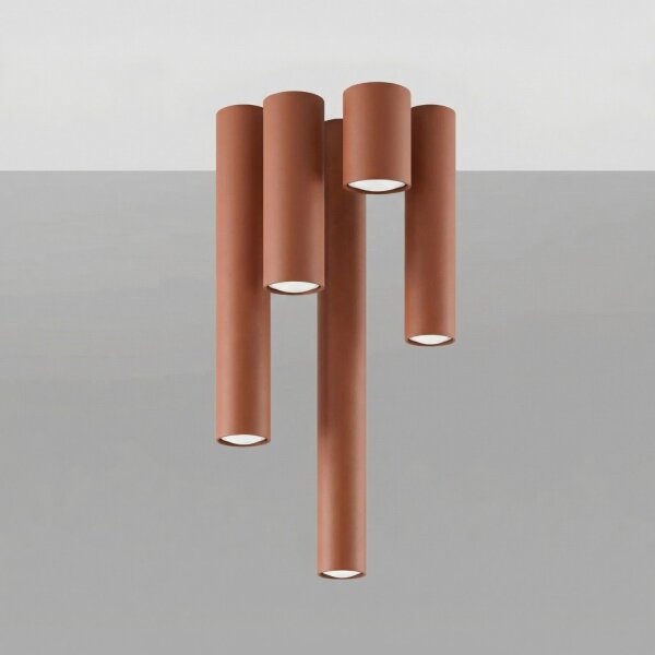 Aufbaustrahler Stahl Ocker GU10 Ø6 cm modern rund