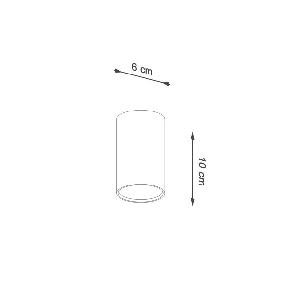 Aufbaustrahler Stahl Ocker GU10 Ø6 cm modern rund