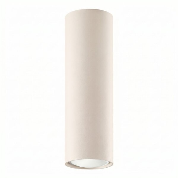 Aufbauspot Stahl Beige GU10 H:20 cm blendarm lang